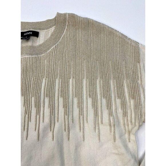 ‎Alfani Sweater Top Large Ivory Metallic-Sparkle - Picture 2 of 6